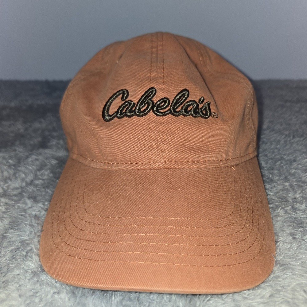 Cabelas Slideback Adjustable Hat One Size Orange Womens Outdoor Hunting Fishing